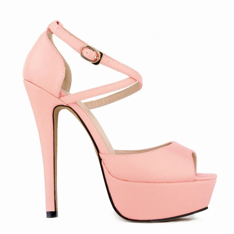 Summer Matte High Heel Nightclub Peep Toe Women's Sandals
