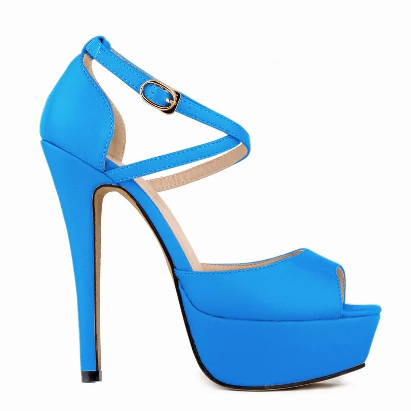 Summer Matte High Heel Nightclub Peep Toe Women's Sandals