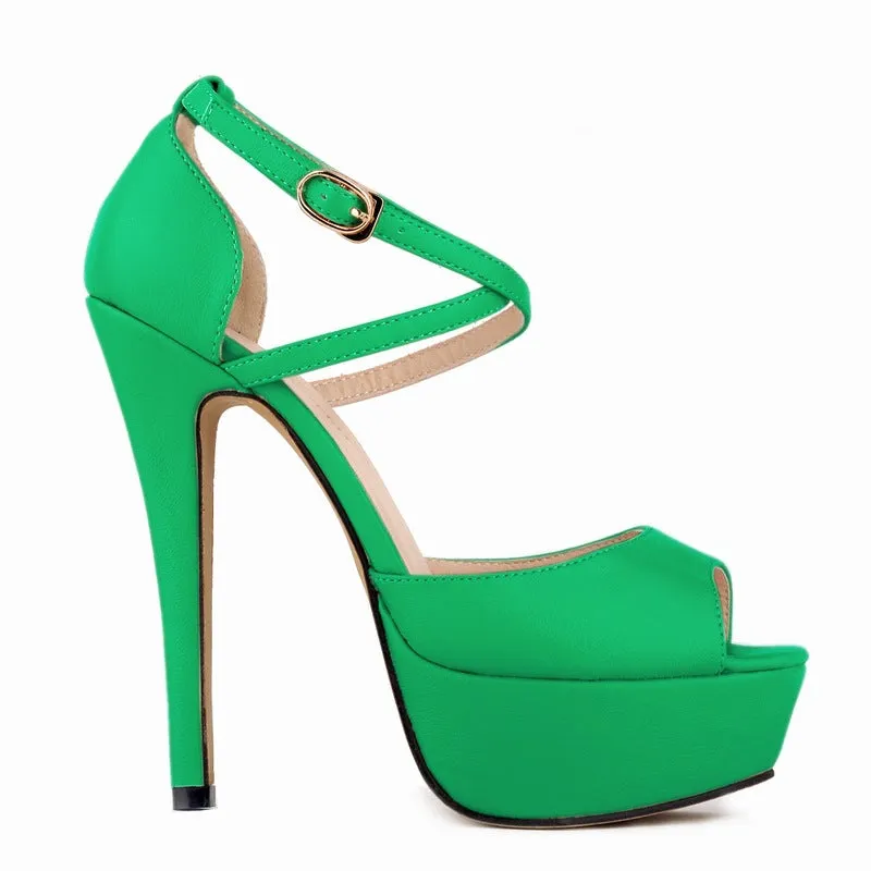Summer Matte High Heel Nightclub Peep Toe Women's Sandals