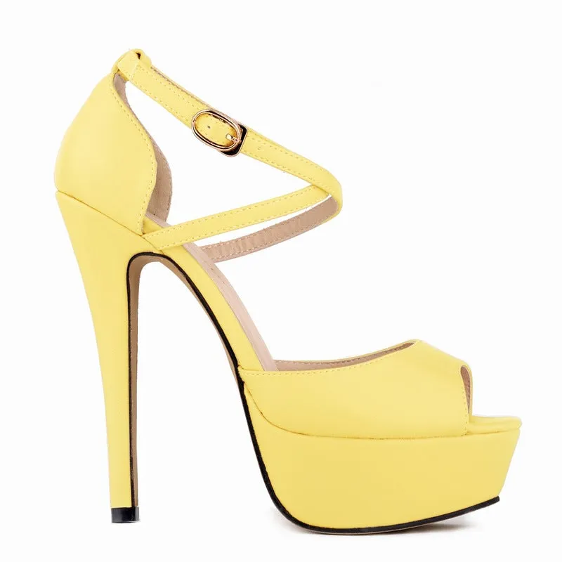 Summer Matte High Heel Nightclub Peep Toe Women's Sandals