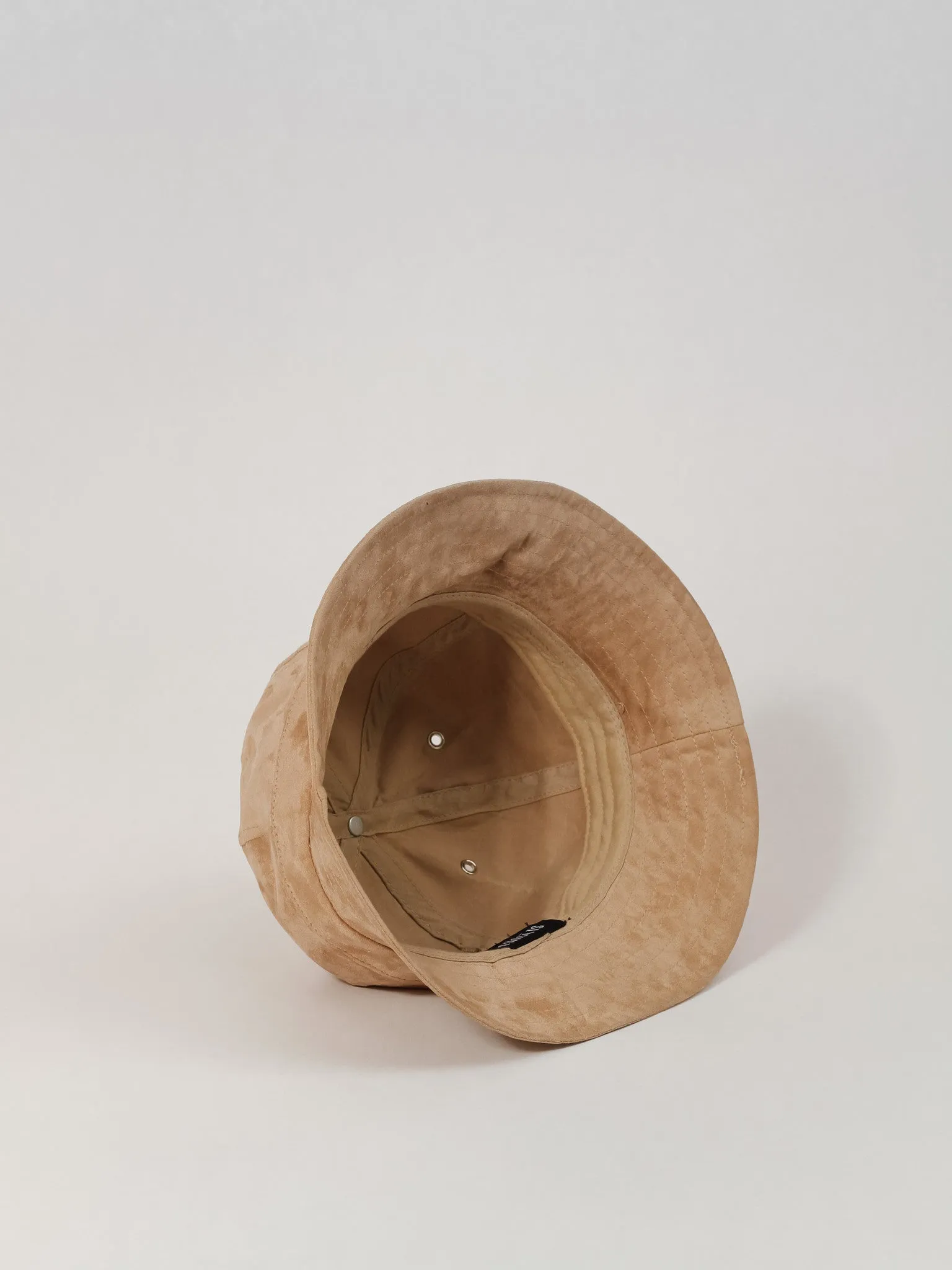 Tan Suede 6 Panel Bucket