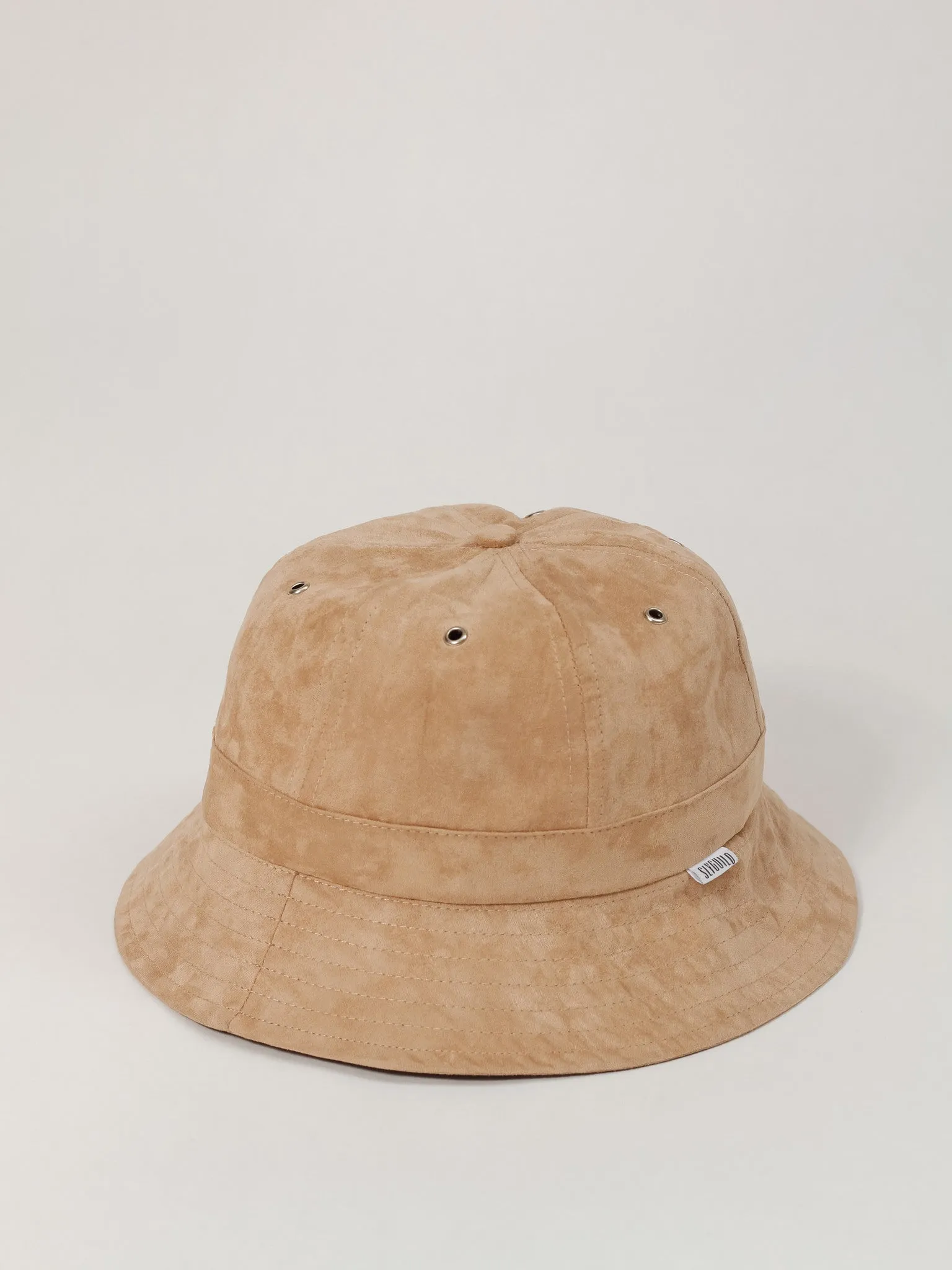 Tan Suede 6 Panel Bucket