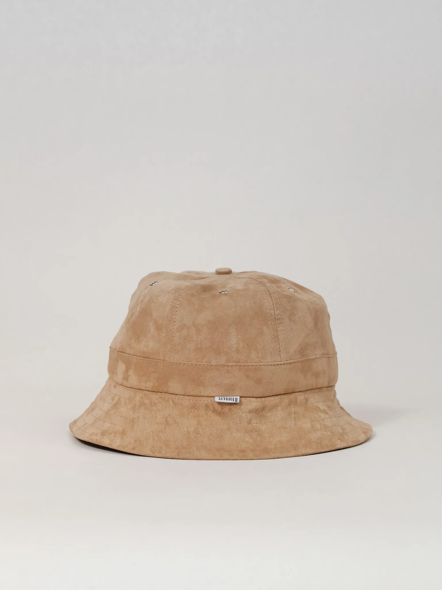 Tan Suede 6 Panel Bucket