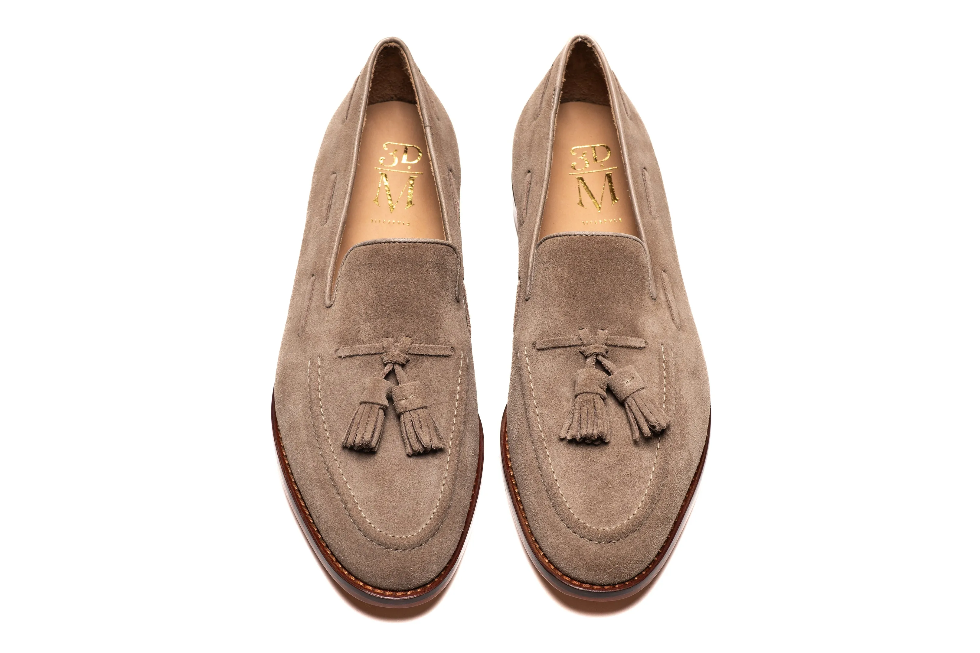 Tassel Loafers - Taupe Suede