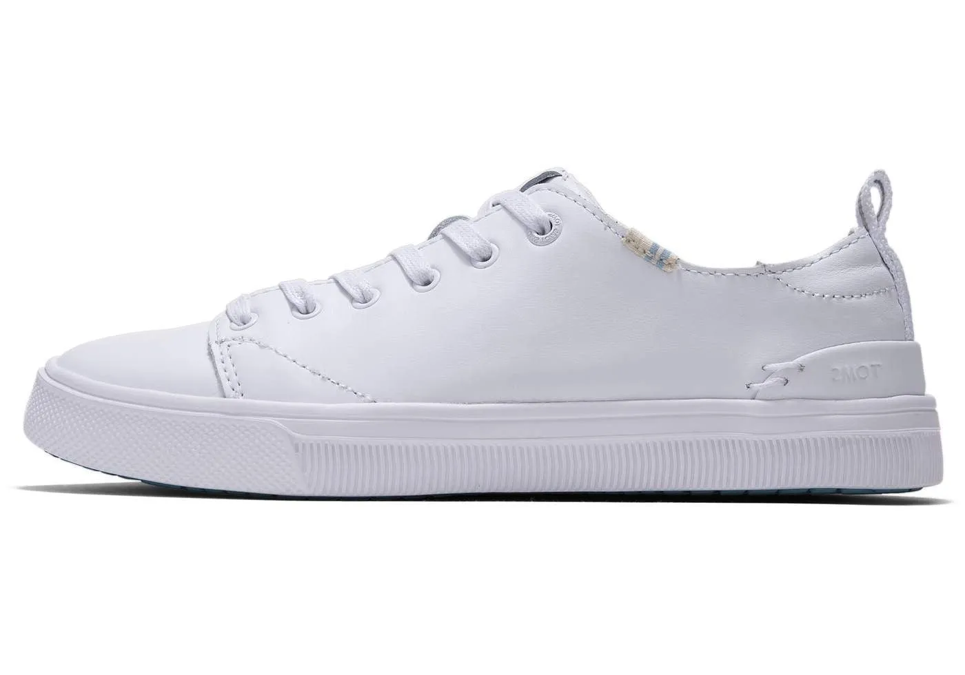 TOMS Mens Travel Lite Leather Trainers - White