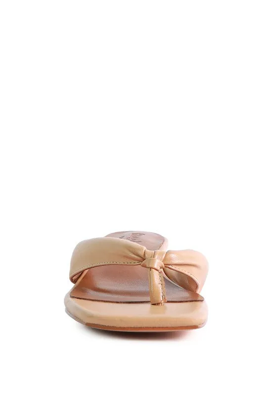 Trendy Square Toe Thong Sandals