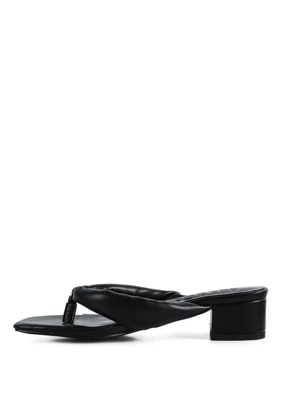 Trendy Square Toe Thong Sandals
