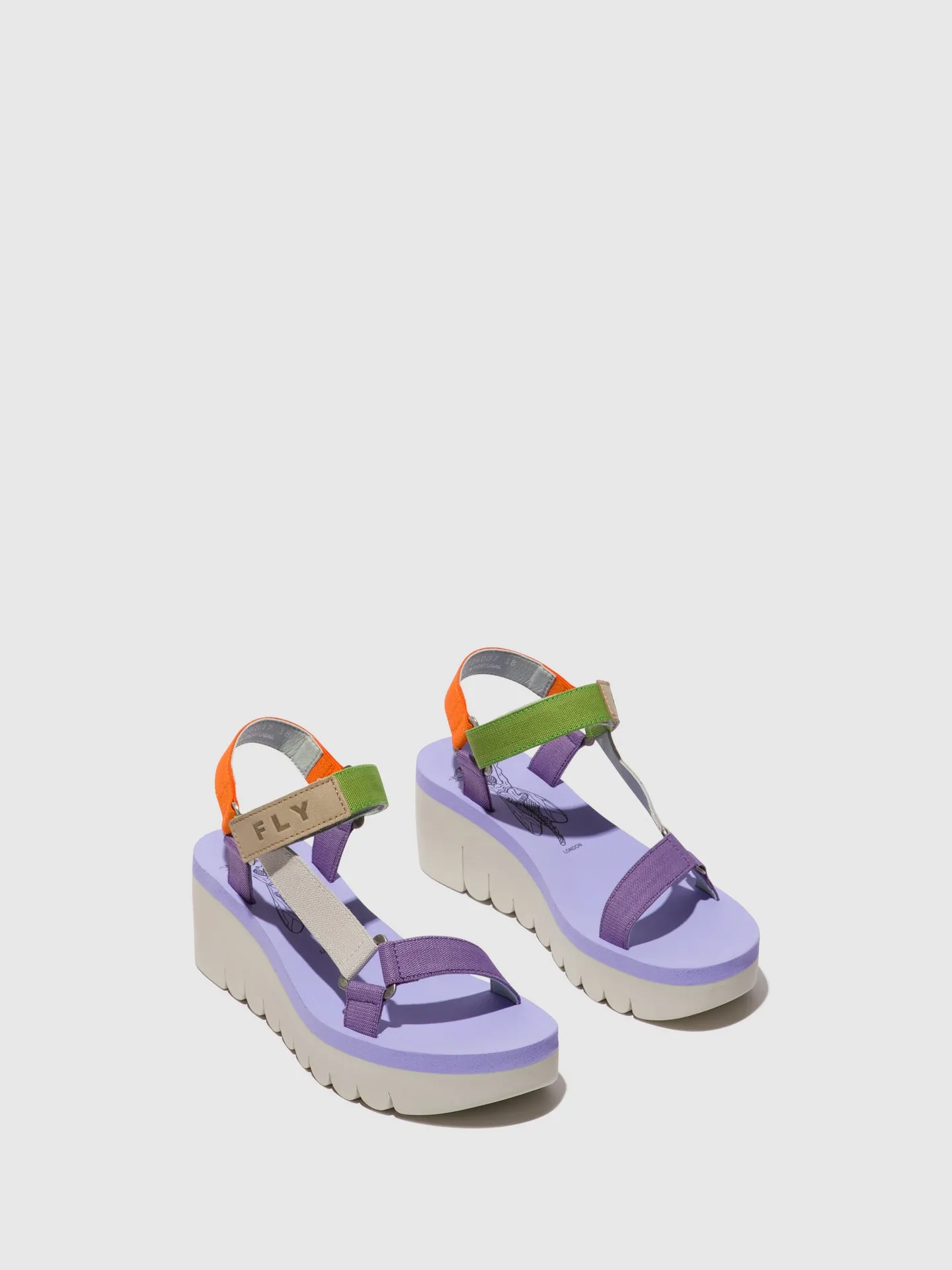 Velcro Sandals YEFA726FLY MULTICOLOR (VIOLA)