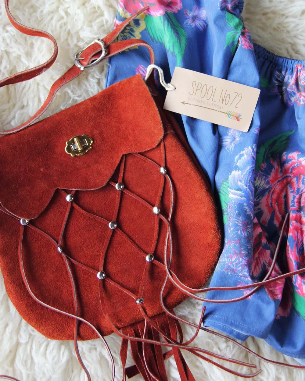 Vintage 70's Suede Tote