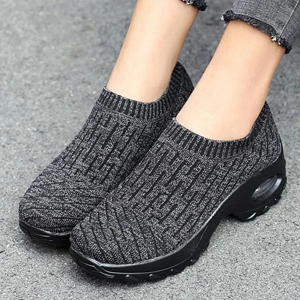 Women's Breathable Woven Air Cushion Rocker Shock Sneakers