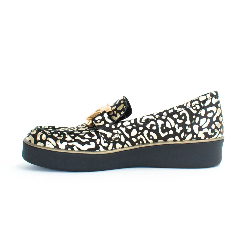Zurina Black and Gold Leopard