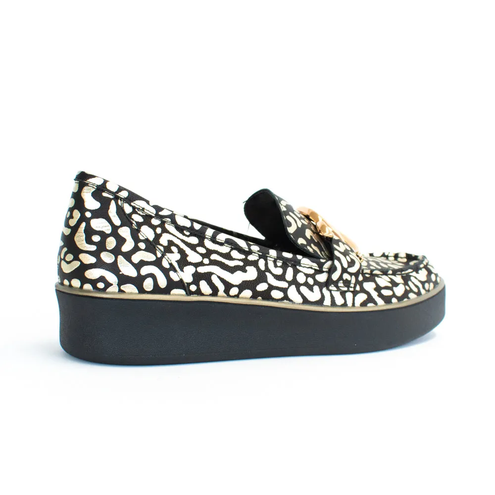 Zurina Black and Gold Leopard