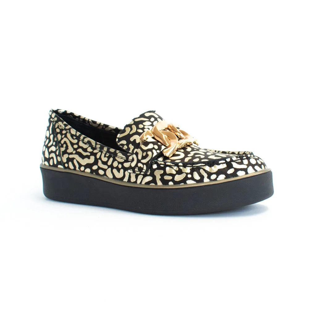Zurina Black and Gold Leopard