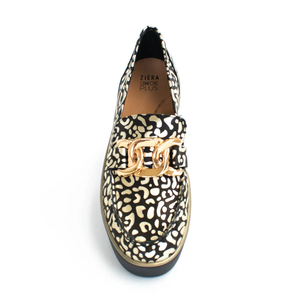 Zurina Black and Gold Leopard